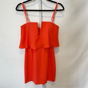 BCBG Maxazria Kate Strapless Flounce Bodice Crepe Dress , Color Ambrosia, $268